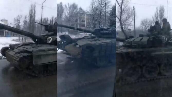 俄罗斯支持的叛军在乌克兰东部分界线附近部署坦克
