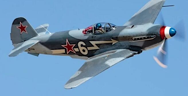 1945年Yakovlev YAK-3是一架进入加利福尼亚的红军战斗机