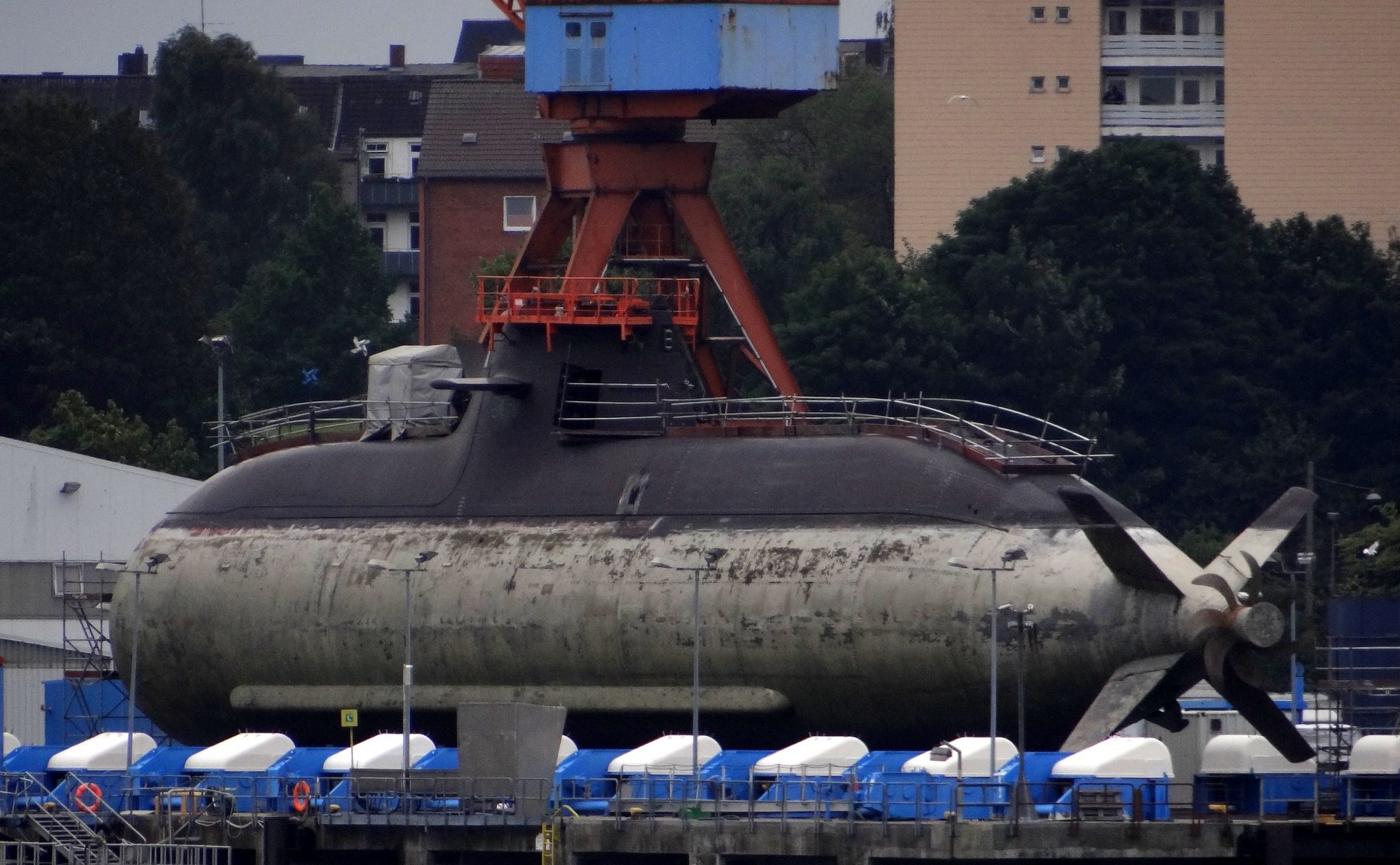 世界最先进的燃料电池U31号潜艇在德国基尔港下水