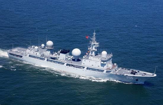 中国电子侦察船出现_美日印军演中国侦察船_海王星号侦察船