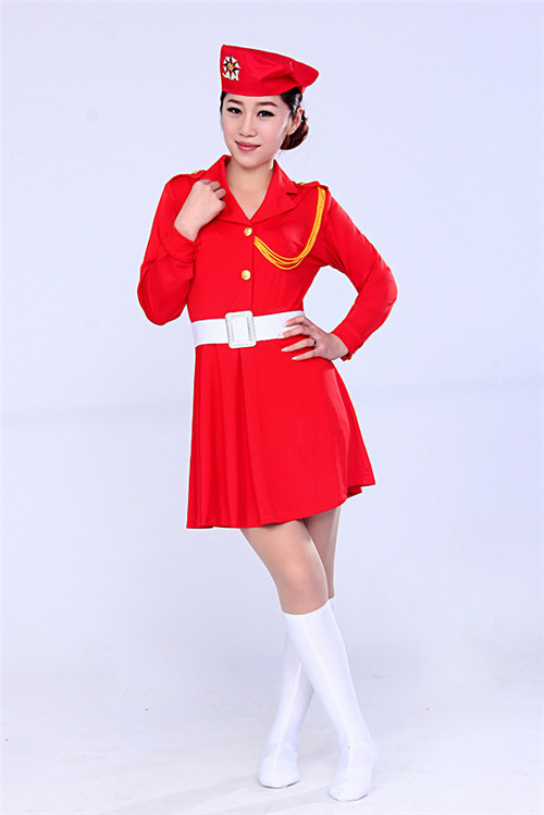 4050女士夏装新款时尚装_中国红女士本命装裙子_中国海军女士官军装