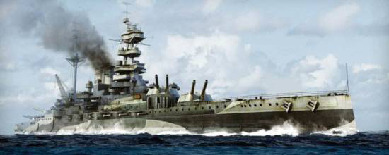 玛利亚皇后级战列舰被鱼雷击中的萨镇冰特级时隔20分钟进入交战圈
