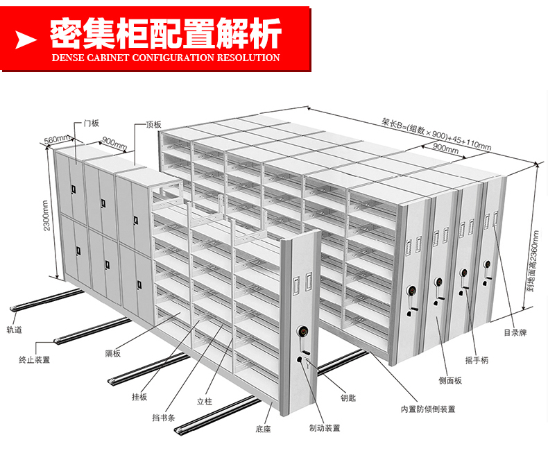 密集档案架 承重_档案密集架技术参数_密集档案文件柜