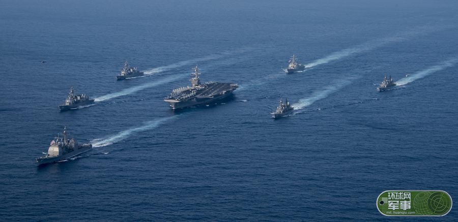 
美航母在南海大秀武力自主动透露航母战斗群(图)