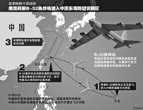 BBC：日本曾将防空识别区向中国方向扩张(图)